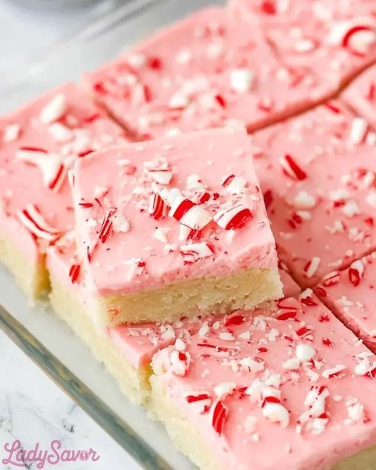 Delicious peppermint cookie bars with holiday decorations