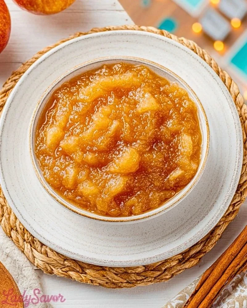 Delicious homemade stovetop applesauce recipe in a pot.